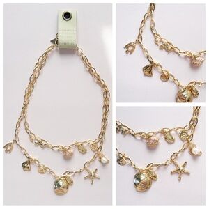 Anthropologie Summer Icon Layered Charm Necklace |  NWT